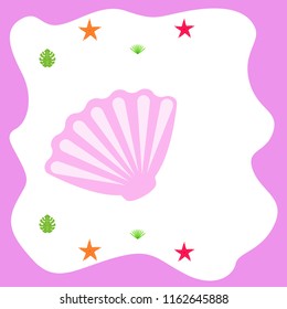 starfish shell tropical plant vector background