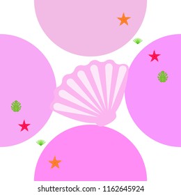 starfish shell tropical plant vector background