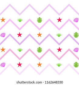 starfish shell tropical plant vector background