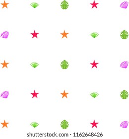 starfish shell tropical plant vector background