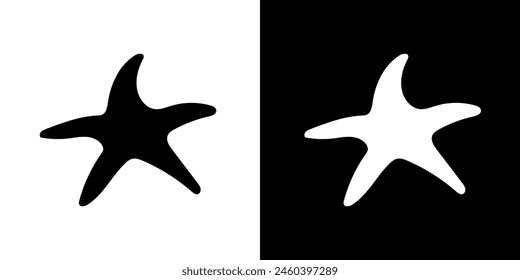 Starfish silhouette icon. Animal icon. Black icon. Silhouette icon.