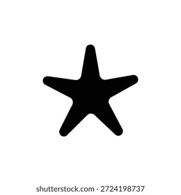 Starfish silhouette icon vector flat design.
