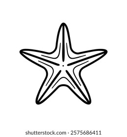 Starfish Silhouette Vector Illustration Design