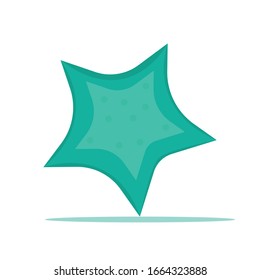 starfish simple clip art vector illustration