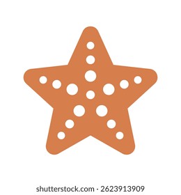 starfish simple icon, vector illustration 