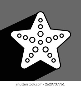 starfish simple icon, vector illustration 