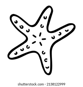 Starfish einfaches Bild im Doodstil