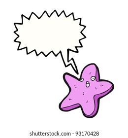 estrela-do-mar com desenho animado de balão