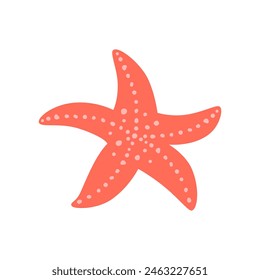 A starfish with spots isolated on a white background.