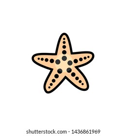 Starfish summer beach vector icon