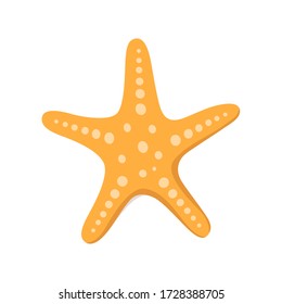 Starfish for summer design elements. Trendy flat style for graphic design, web-site. Stock Vector illustration.