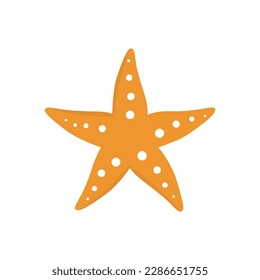 Starfish for summer design elements. Trendy flat style for graphic design. Vector illustration.
