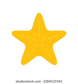 Starfish for summer design elements. underwater invertebrate ocean animal. silhouette of Star fish Marine beach icon for logo Apps, Website . Vector illustration filled outline style. EPS10