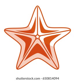 starfish summer isolated icon