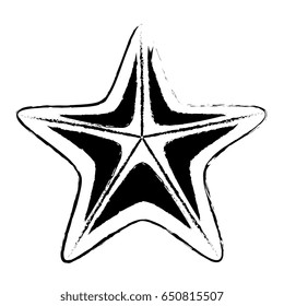 starfish summer isolated icon
