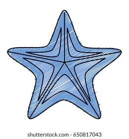 starfish summer isolated icon
