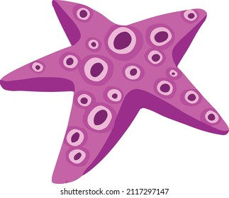 starfish symbol, hand drawn underwater world