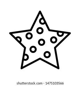 starfish thin line vector icon