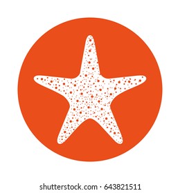 starfish tropical isolated icon