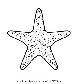 starfish tropical isolated icon