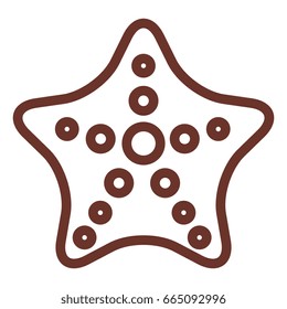 starfish tropical summer icon