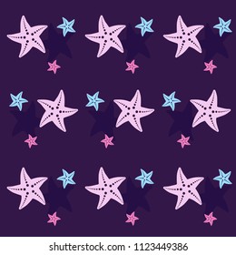 starfish vector background pattern