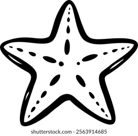 starfish vector black illustration icon