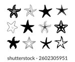 Starfish vector bundle, Starfish clipart, Starfish silhouette.	
