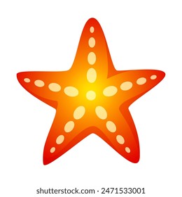Starfish. Vector clipart isolated on white background.