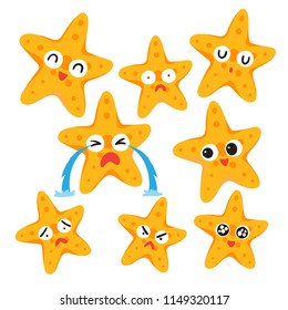 starfish vector collection design, animals vector collection design