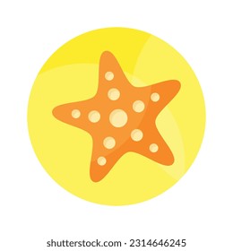 Starfish vector design in modern style, isolated on white background