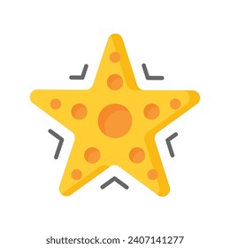 Starfish vector design in modern style, isolated on white background