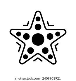 Starfish vector design in modern style, isolated on white background