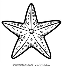 a starfish vector design with white background 