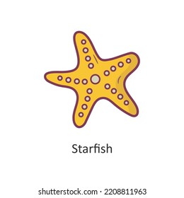 Starfish Vector Filled outline Icon Design illustration. Travel Symbol on White background EPS 10 File