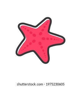 starfish vector Helps to relax in summer Beach trip concept.