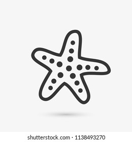 Starfish vector icon.