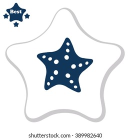 Starfish vector icon.