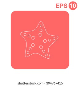 Starfish vector icon.