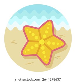 Starfish vector icon. Beach. Summer. Summertime. Vacation, eps 10
