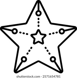 Starfish vector icon. Can be used for printing, mobile and web applications.