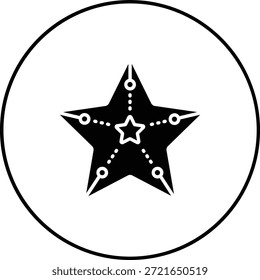 Seestern-Vektorsymbol. Kann für Druck-, Mobil- und Web-Anwendungen verwendet werden.