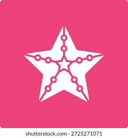 Seestern-Vektorsymbol. Kann für Druck-, Mobil- und Web-Anwendungen verwendet werden.