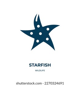 starfish vector icon. starfish, collection, sea filled icons from flat wildlife concept. Isolated black glyph icon, vector illustration symbol element for web design and mobile apps
