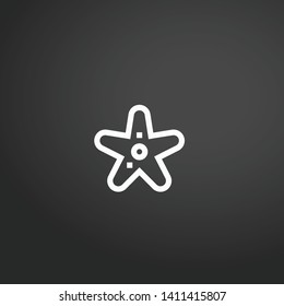 Starfish vector icon. Starfish concept stroke symbol design. Thin graphic elements vector illustration, outline pattern for your web site design, logo, UI. EPS 10.
