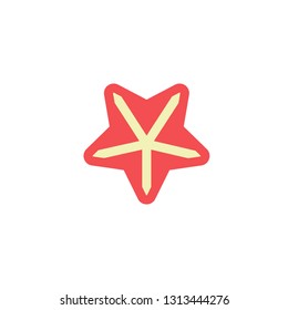 Starfish vector icon. Flat icon on white background