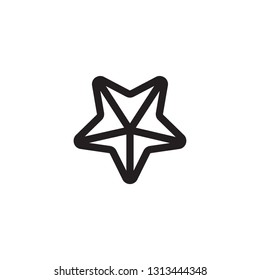 Starfish vector icon. Flat icon on white background