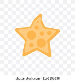 Starfish vector icon isolated on transparent background, Starfish logo concept