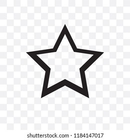 Starfish vector icon isolated on transparent background, Starfish logo concept