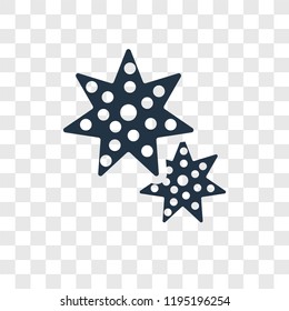 Starfish vector icon isolated on transparent background, Starfish transparency logo concept